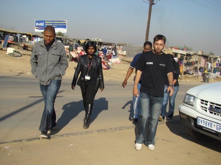 C2A team exploring the Diepsloot community